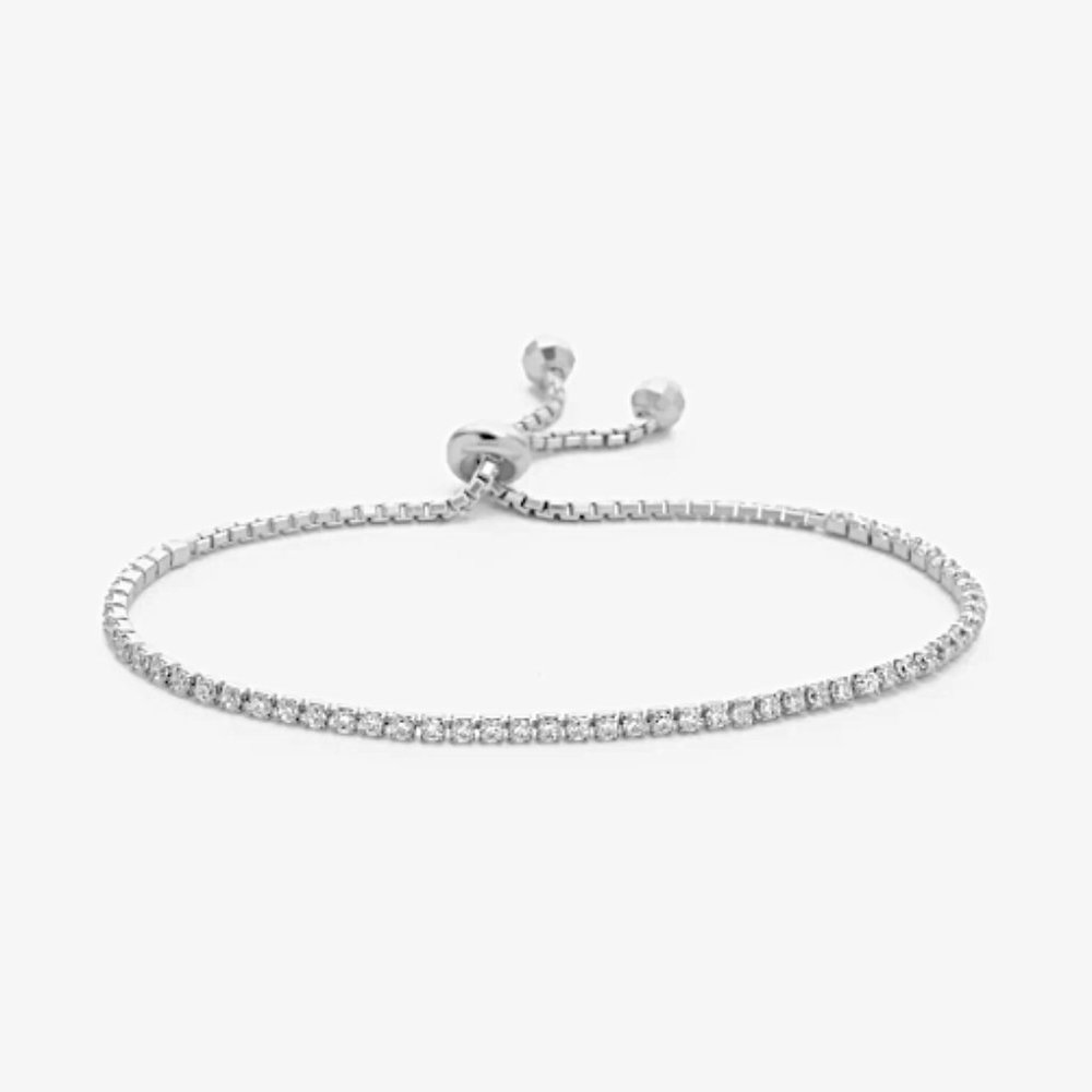 New ~ Anthropologie Shashi Silver Diamond Tennis Bracelet